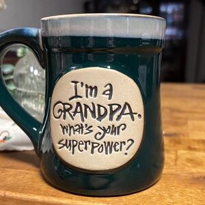Teal Ceramic Grandpa Mug